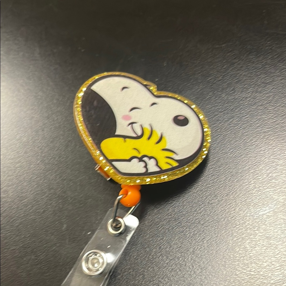 Heart-Shaped Pet Accessory with Cartoon Design
